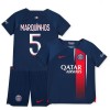 Conjunto (Camiseta+Pantalón Corto) Paris Saint-Germain 2023-24 Marquinhos 5 Primera Equipación - Niño